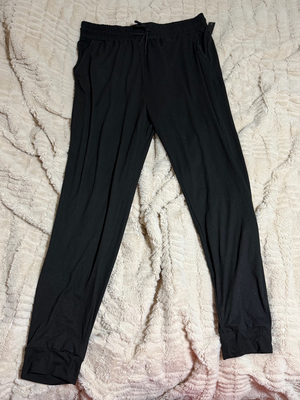 Leggings Depot Black Drawstring Jogger Sweatpants